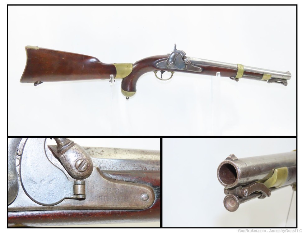 Civil War US SPRINGFIELD M1855 MAYNARD Percussion Pistol-Carbine with STOCK-img-0