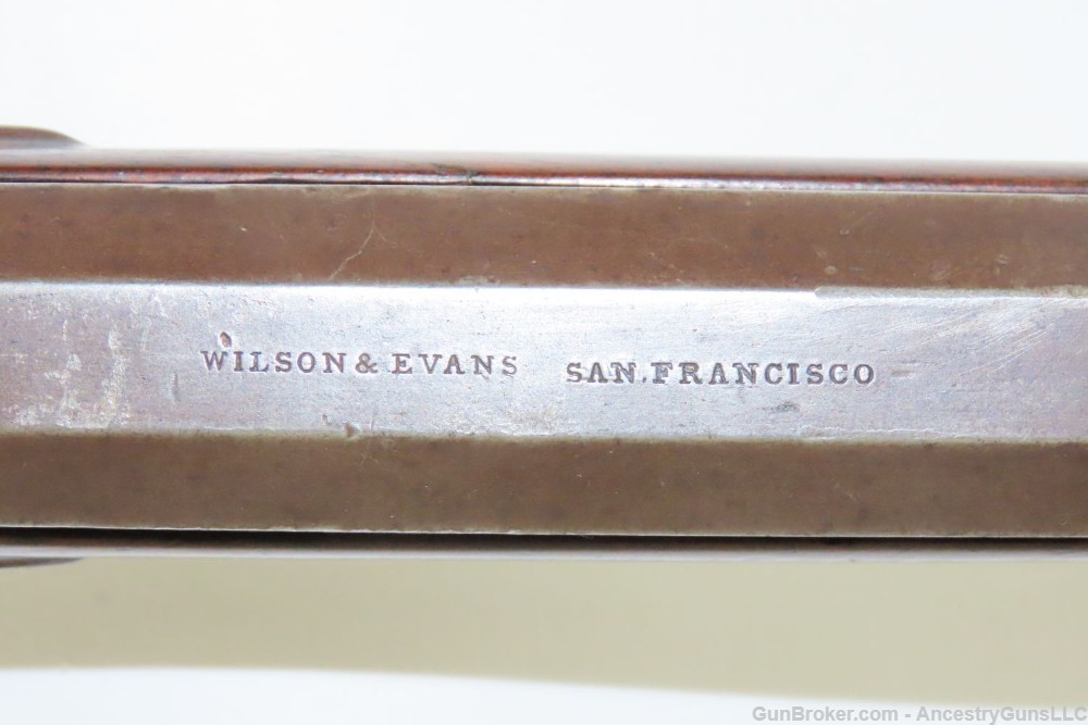 SAN FRANSISCO, CA Antique LONG RIFLE by WILSON & EVANS c1865 .455 Caliber R-img-11