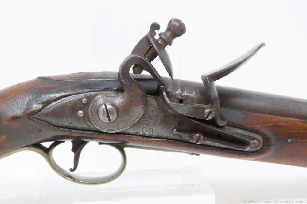 Antique HENRY NOCK Pattern 1759 ELLIOT Light Dragoon FLINTLOCK Pistol RARE -img-3