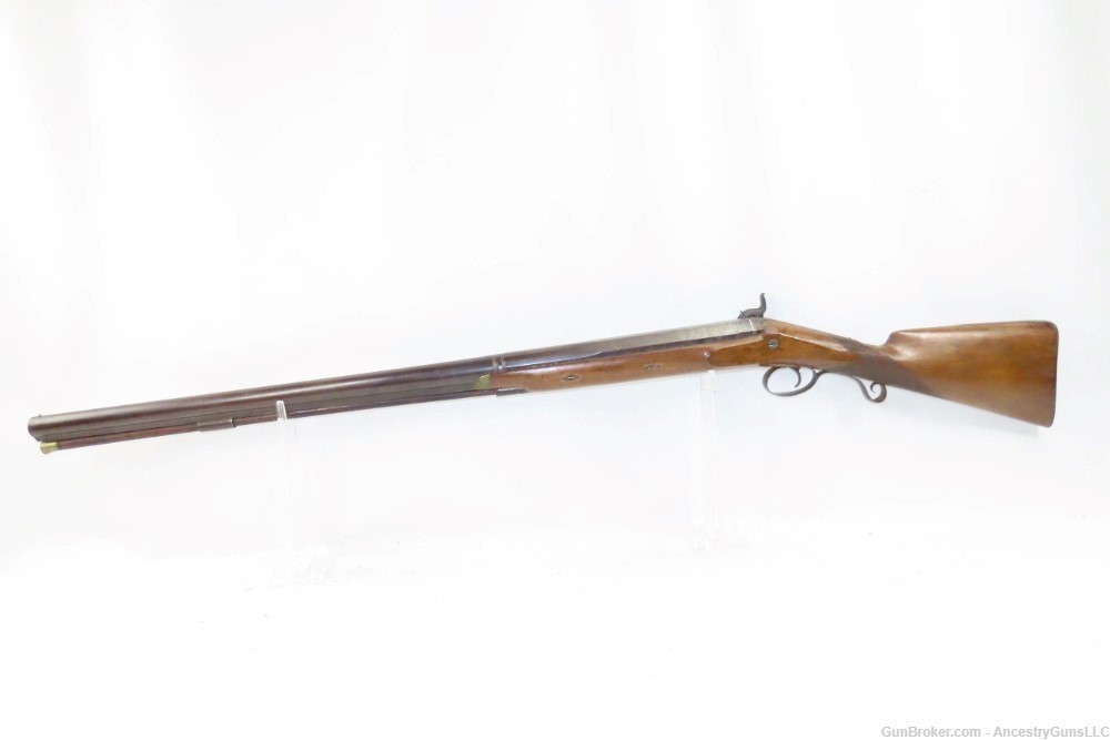ENGRAVED Smith Marked ENGLISH Antique LARGE BORE Half Stock PERC. Shotgun  -img-12
