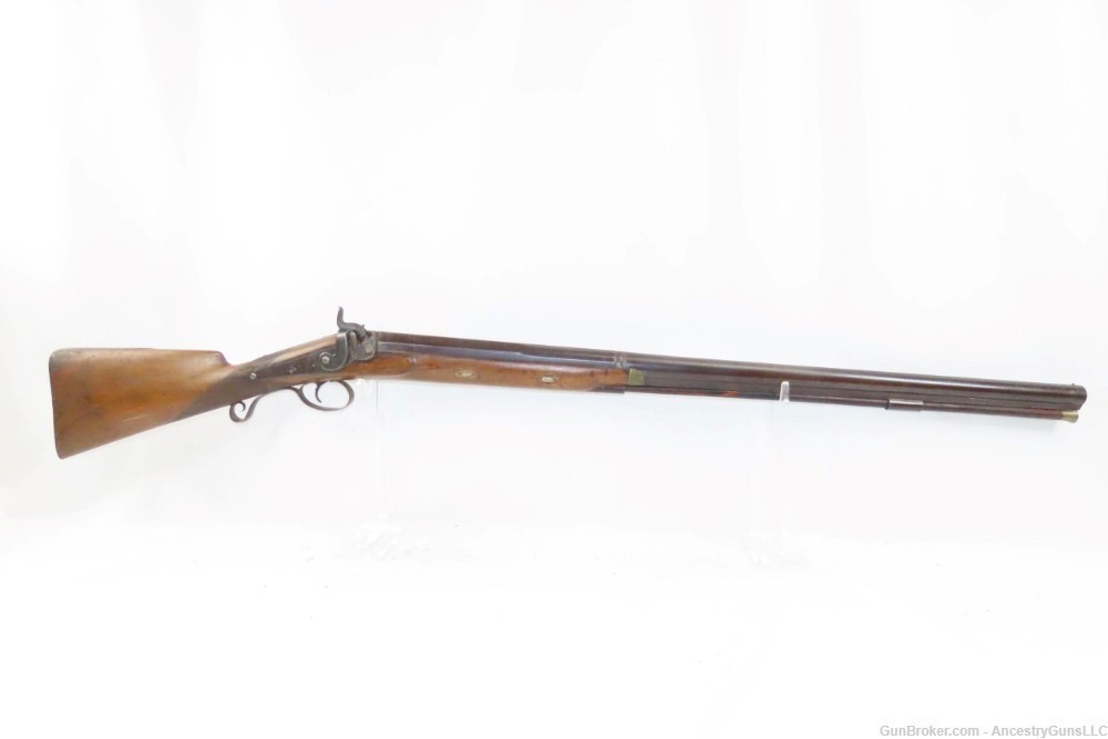 ENGRAVED Smith Marked ENGLISH Antique LARGE BORE Half Stock PERC. Shotgun  -img-1
