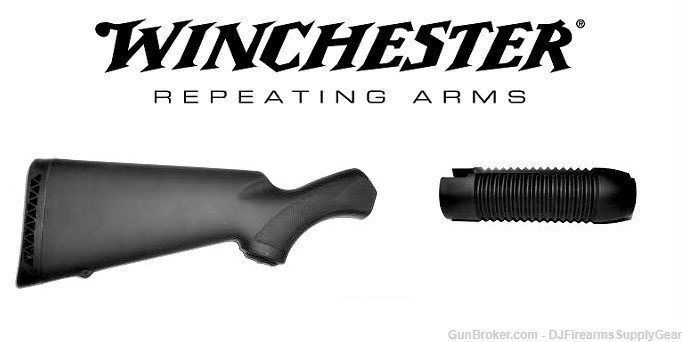 Factory Winchester 1200 / 1300 Police Stock & Forend Set! NEW NO BOX-img-0