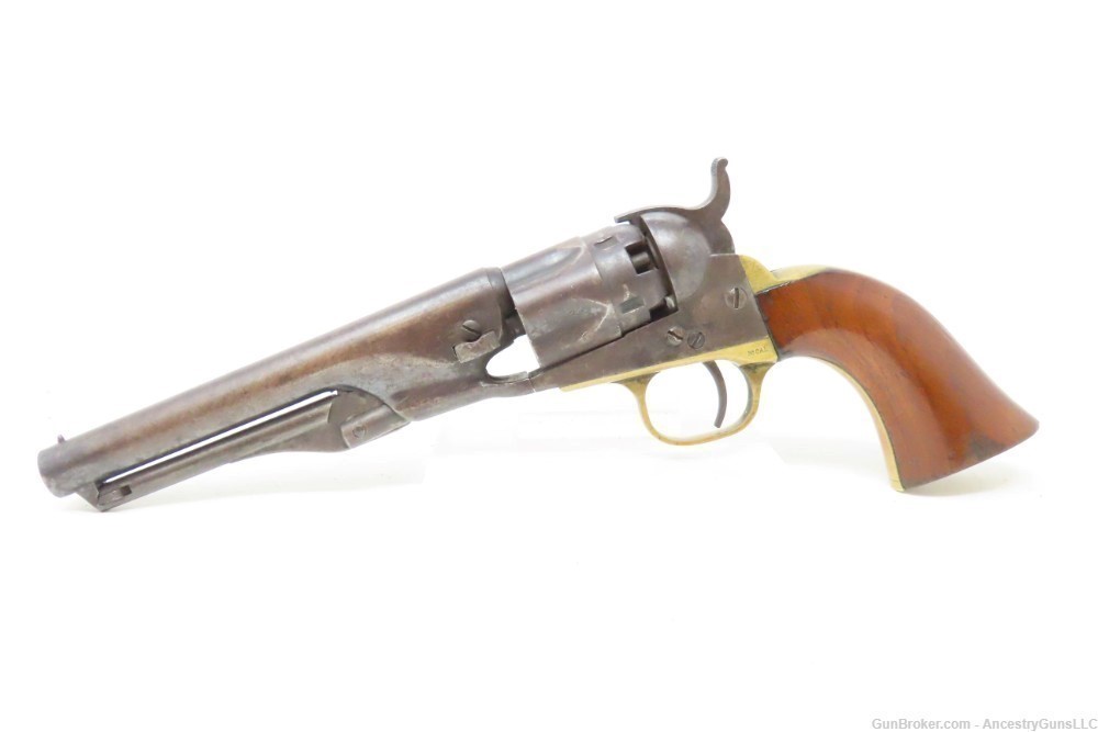 CIVIL WAR Era Antique COLT Model 1862 .36 Cal. Percussion POLICE Revolver  -img-1