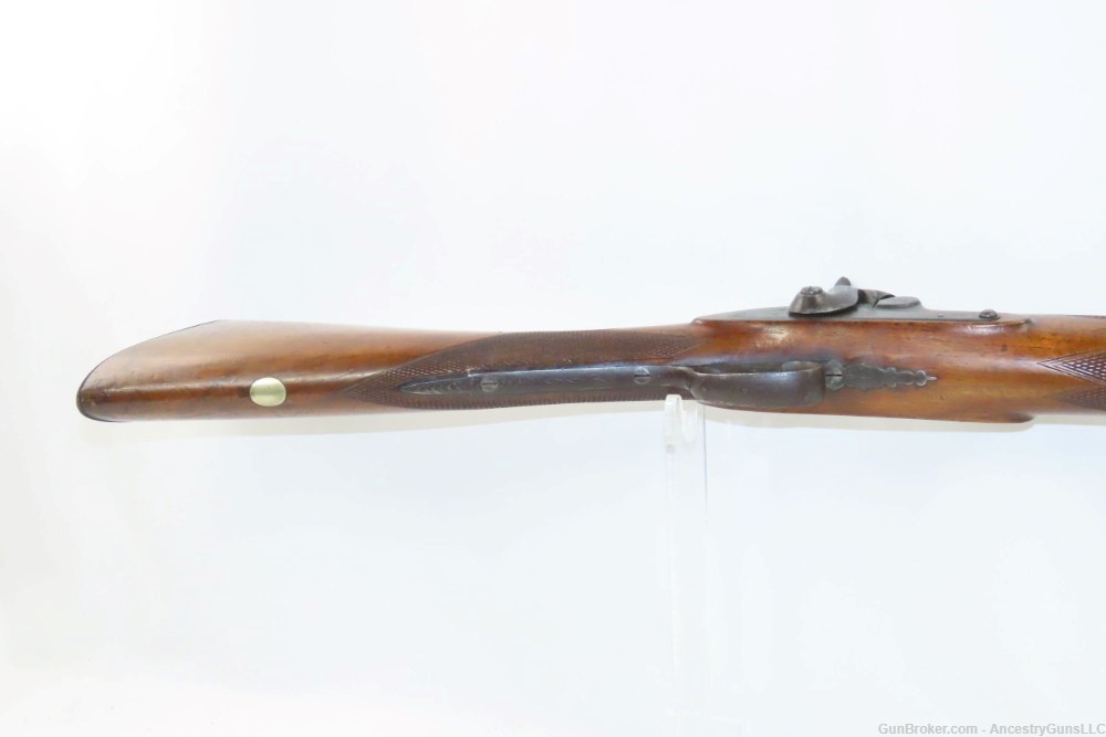 English Engraved ROBINSON & SON Antique 7 Gauge Shotgun Fowler PERCUSSION -img-7