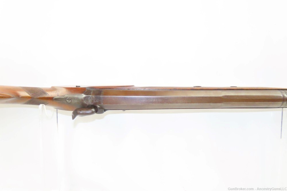 English Engraved ROBINSON & SON Antique 7 Gauge Shotgun Fowler PERCUSSION -img-11