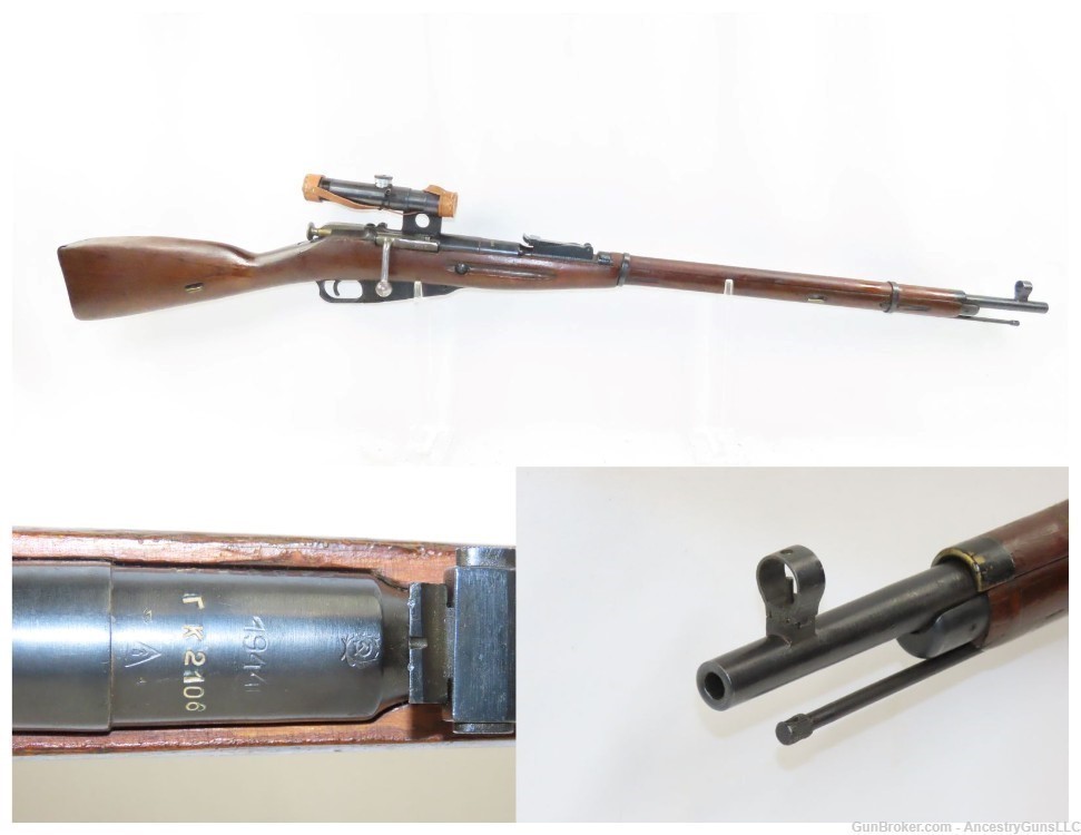 WORLD WAR II Era Soviet IZHEVSK Model 91/30 Mosin-Nagant SNIPER Rifle C&R  -img-0
