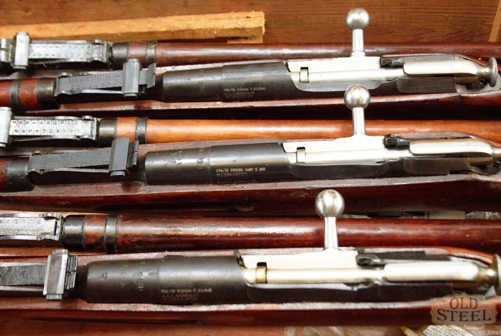 Crate of WW2 Era Mosin Nagant Rifles C&R W/ Accessories-img-49