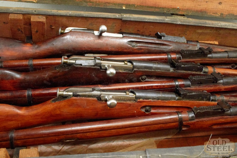 Crate of WW2 Era Mosin Nagant Rifles C&R W/ Accessories-img-32