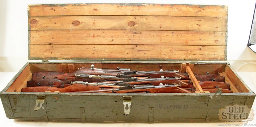 Crate of WW2 Era Mosin Nagant Rifles C&R W/ Accessories-img-30
