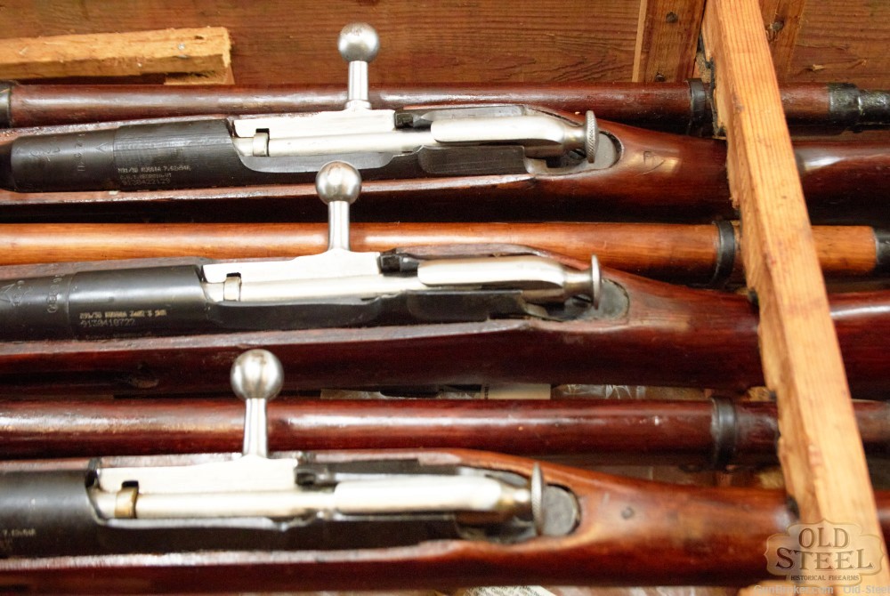 Crate of WW2 Era Mosin Nagant Rifles C&R W/ Accessories-img-50