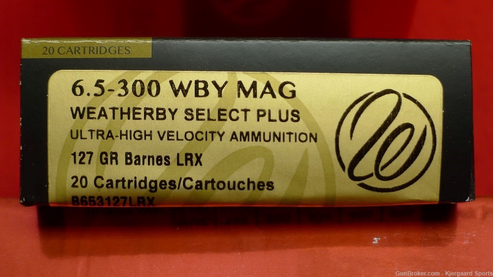 6.5-300 Wby Mag Weatherby Select Plus 127gr Barnes LRX 20rd-img-0