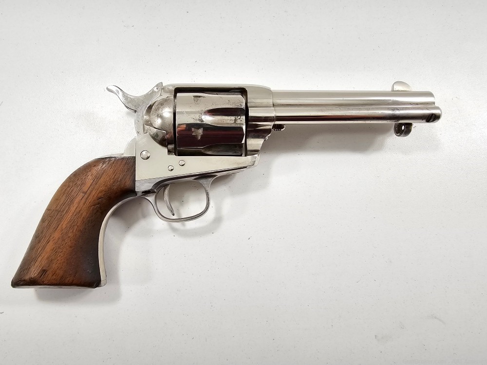 1881 Colt Frontier Six Shooter .44-40 4.75" Single Action Army Nickel-img-0