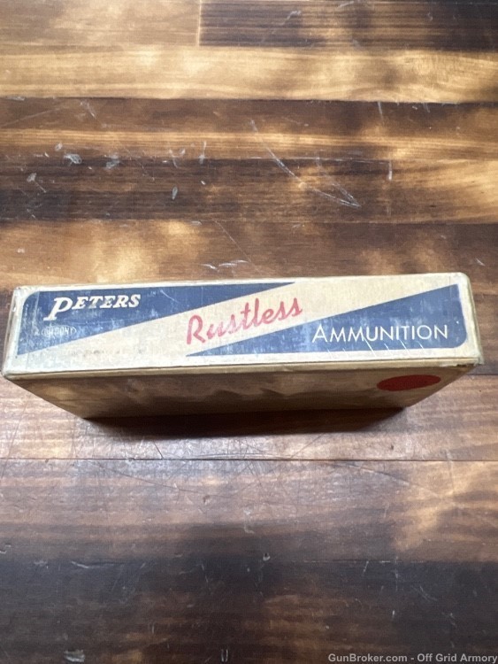 PERFECT BOX OF ANTIQUE VINTAGE PETERS .300 SAVAGE RIFLE AMMO!  Sealed!-img-3