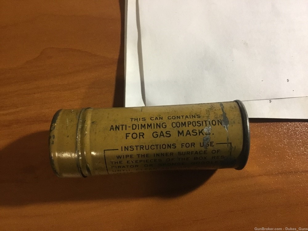 WW I M1917 US ARMY SBR Gas mask +carry bag w/manual (green can)-img-10