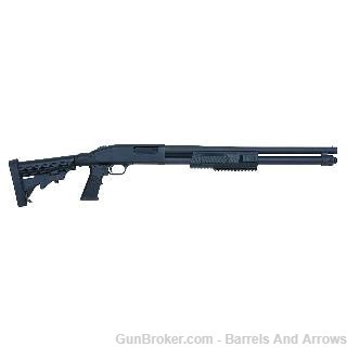 Mossberg 51672 FLEX 590 Tactical Pump Shotgun 20" 12ga Matte Blu Adjust-img-0