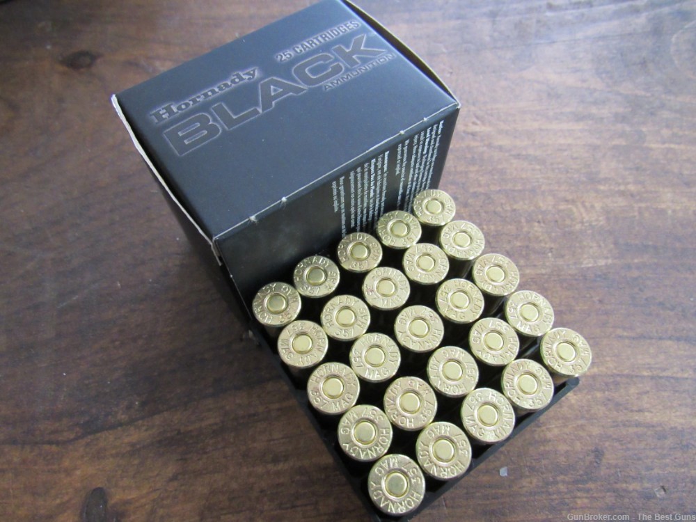 5 Boxes 125 Rounds Hornady Black 357 Mag Magnum #90501 125 Grain XTP Ammo -img-3