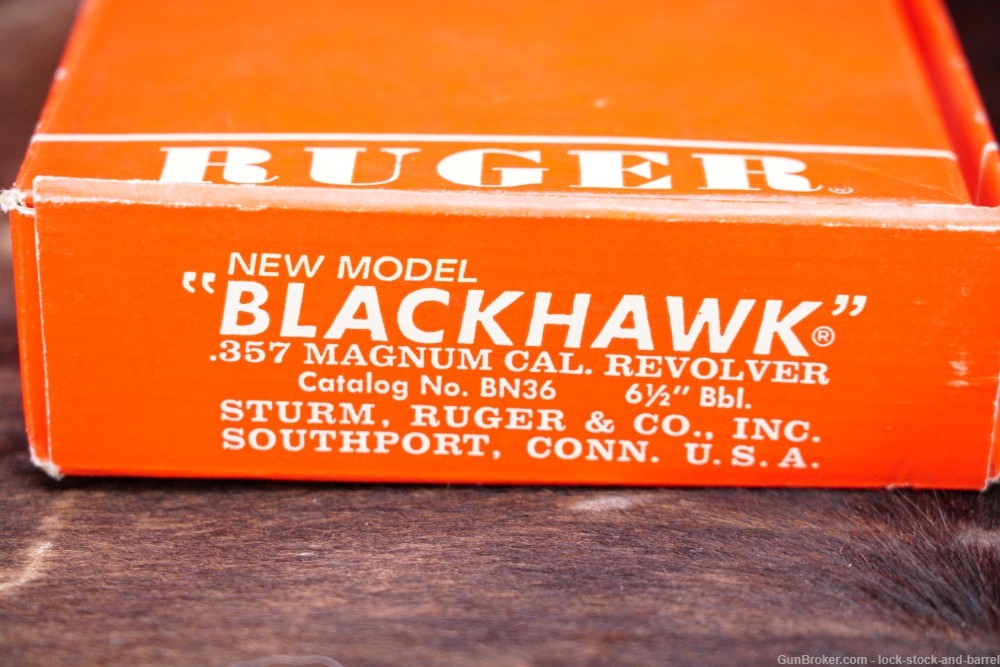 Ruger New Model Blackhawk .357/44 Bobcat Magnum 6.5” SA Revolver & Box 1976-img-24