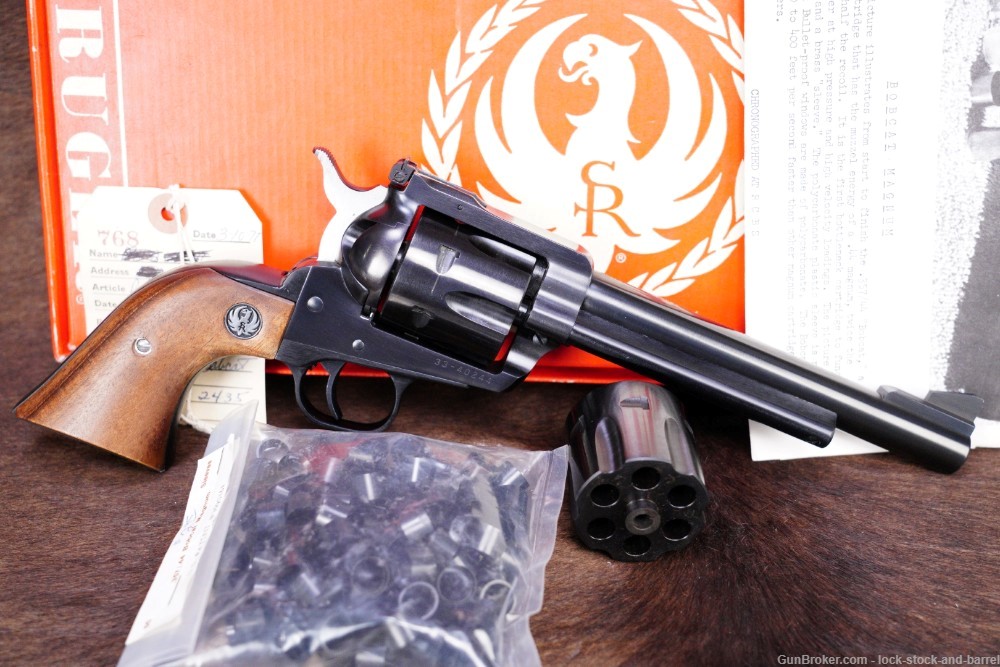 Ruger New Model Blackhawk .357/44 Bobcat Magnum 6.5” SA Revolver & Box 1976-img-2