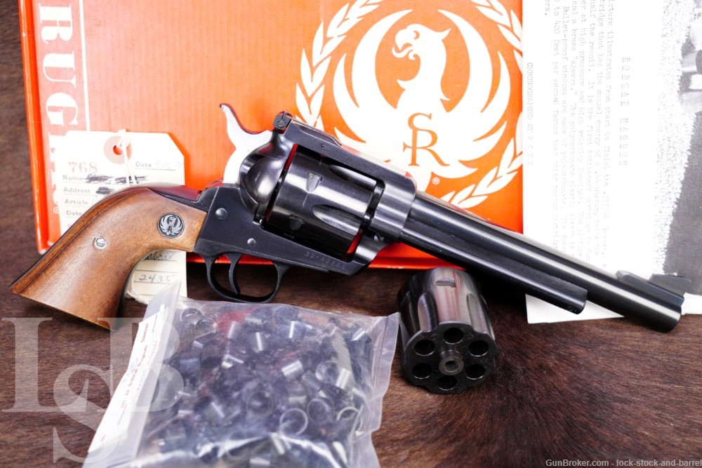Ruger New Model Blackhawk .357/44 Bobcat Magnum 6.5” SA Revolver & Box 1976-img-0