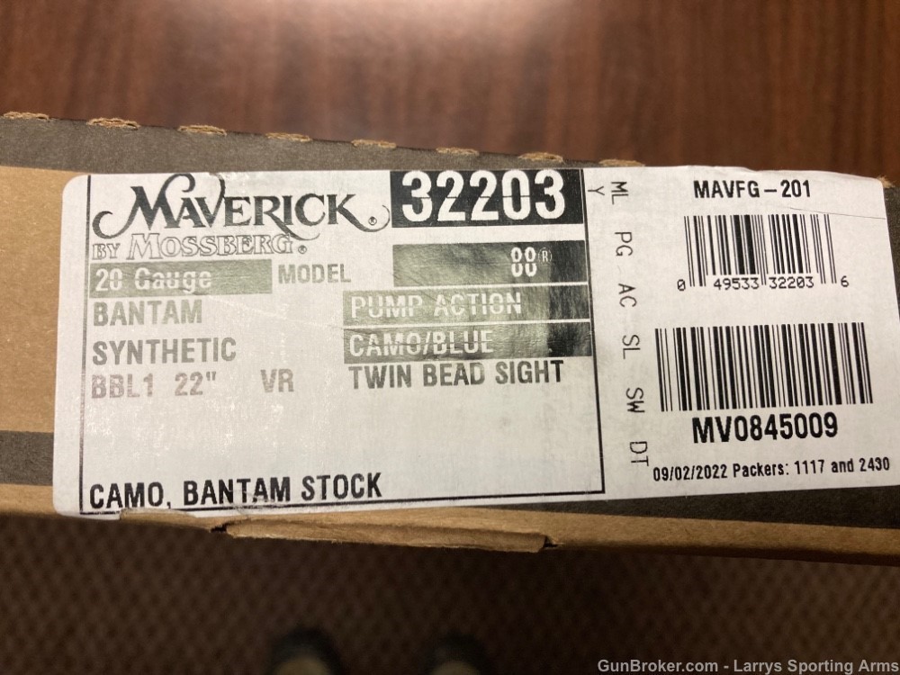 Maverick 88 youth Bantam camo 20ga. 22” barrel Factory New -img-1