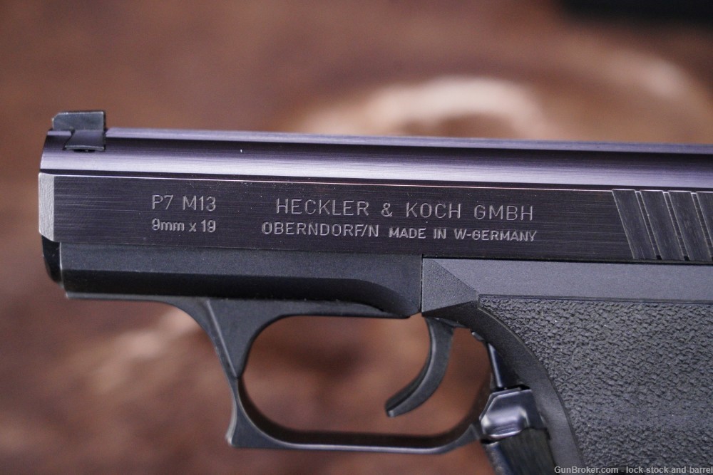 Heckler & Koch HK P7M13 P7-M13 9mm 4" Squeeze Cocker Pistol, MFD 1989 NO CA-img-11