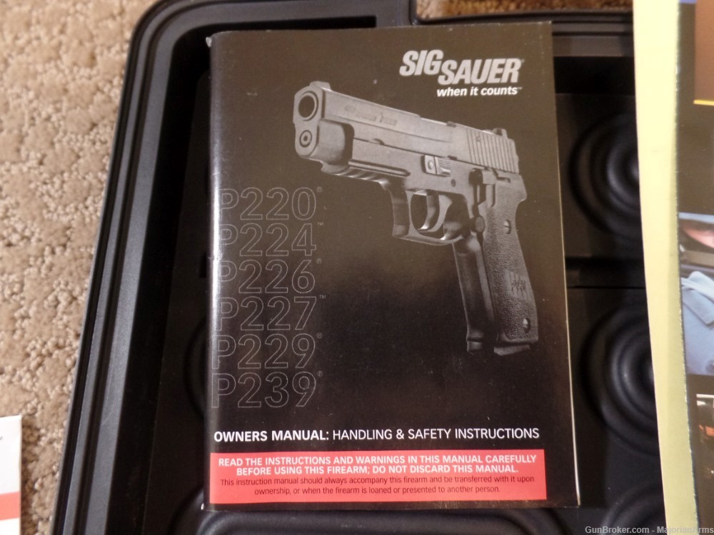 Sig Sauer P229 9mm Trijicon Night Sights P-229 +2 MAGS & ORIG CASE-img-9