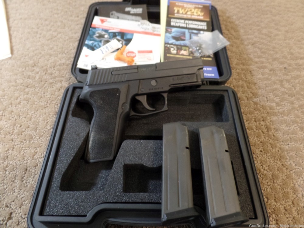 Sig Sauer P229 9mm Trijicon Night Sights P-229 +2 MAGS & ORIG CASE-img-0