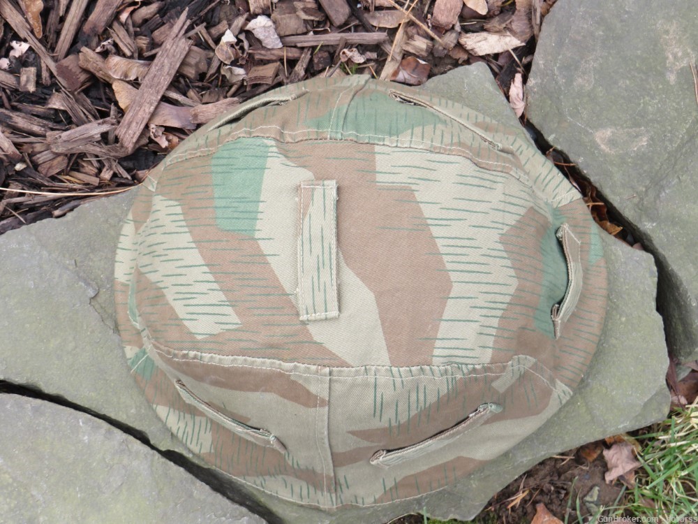 WWII GERMAN SPLINTER HELMET COVER LARGER SIZED REPRODUCTION-img-1