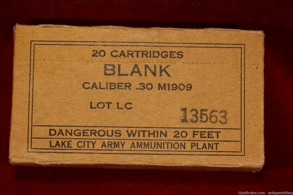 US M1909 Lake City Blanks - Full Box of Twenty-img-0