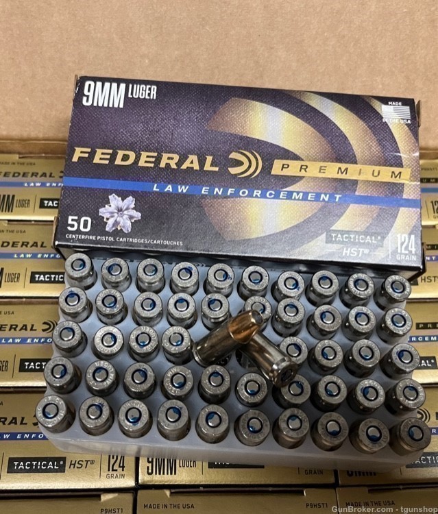 Federal HST 9mm 124 JHP LE HST Tactical LE 1000 round boxes -img-3
