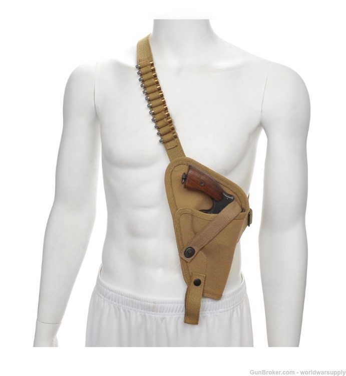 US M3 Victory Revolver Canvas Shoulder Holster With Loops-img-0