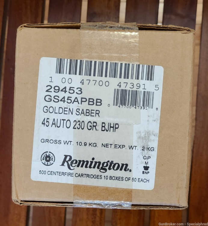 .45acp Remington Golden Saber 230gr BJHP High Performance Jacket 45 Auto-img-0