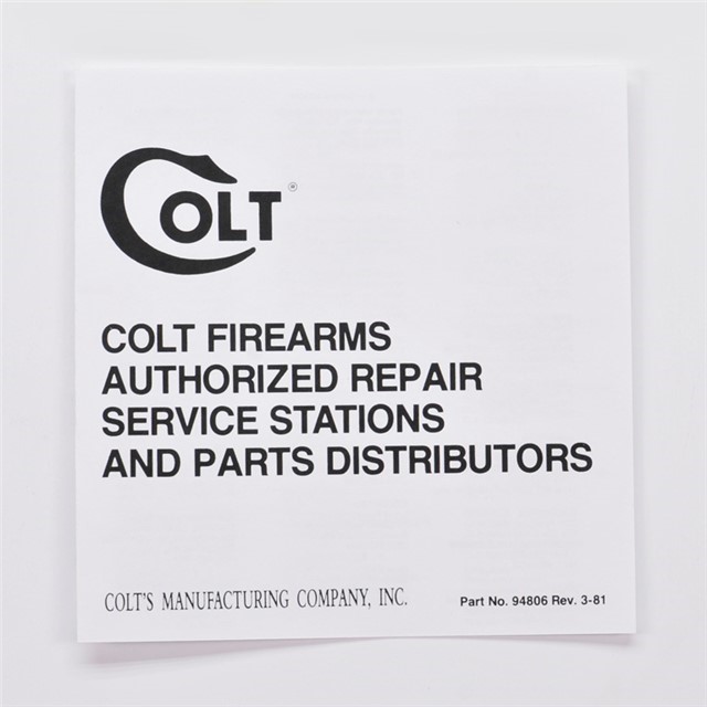 Colt D Frame Manual, Repair Stations List 1981-img-3