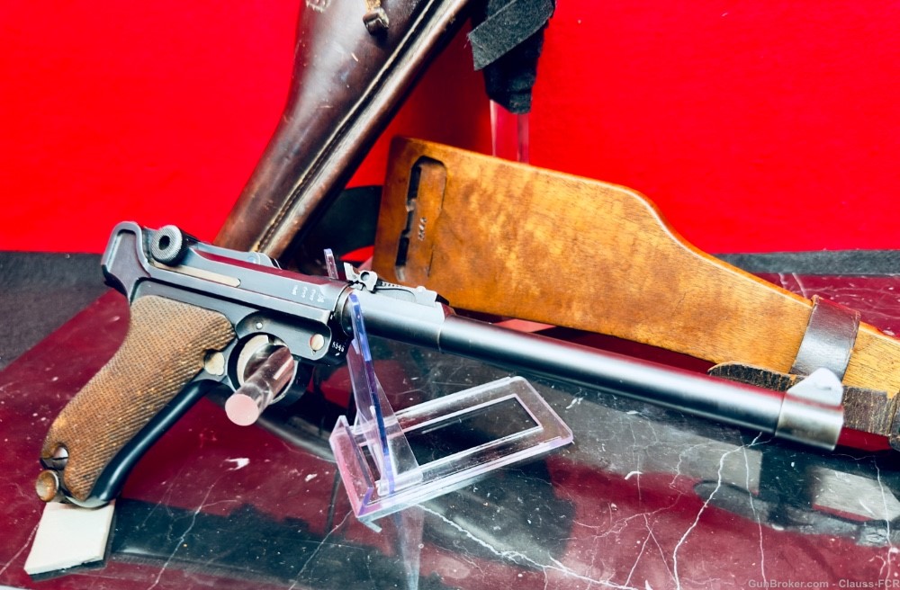 WW1 German DWM Model-1914 COMPLETE Artillary Luger RIG! 100% MATCHING #'s!-img-86