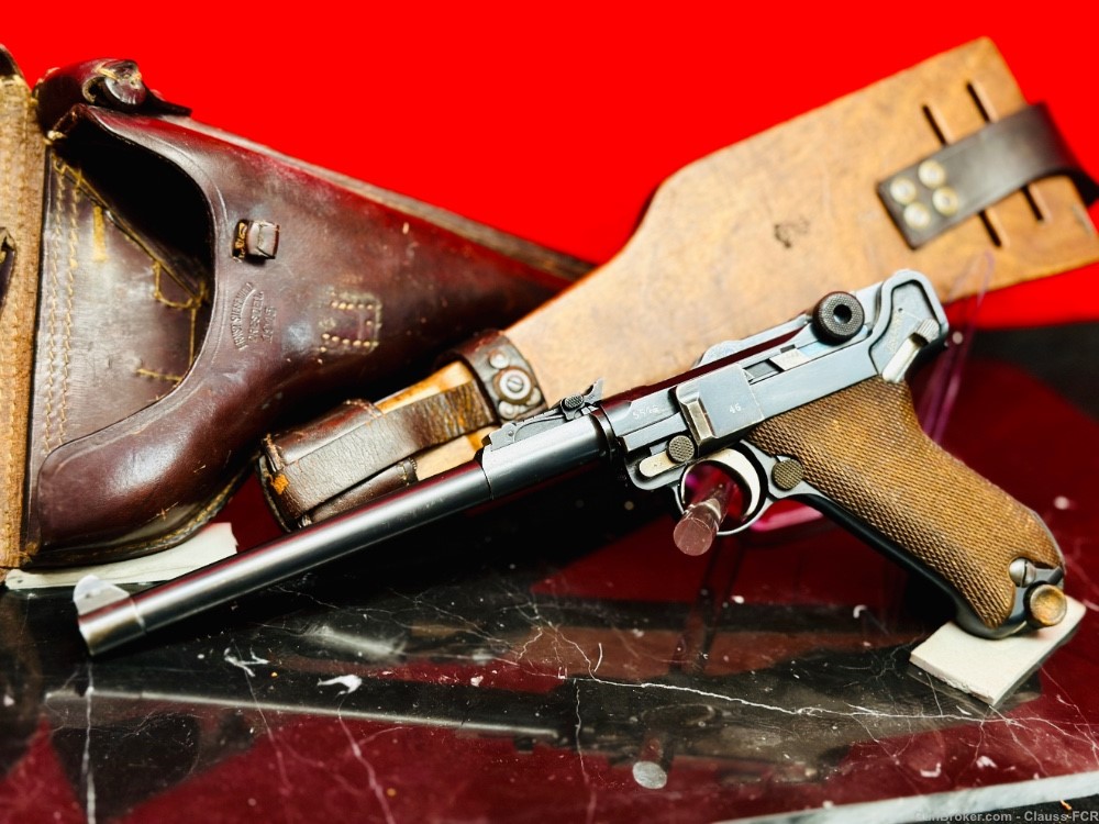 WW1 German DWM Model-1914 COMPLETE Artillary Luger RIG! 100% MATCHING #'s!-img-4