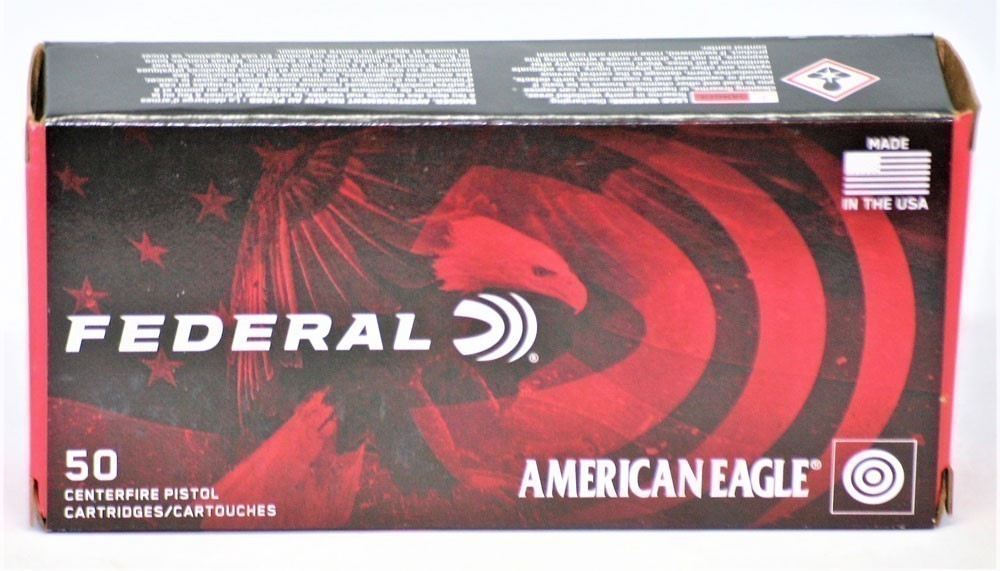 380 acp FEDERAL American Eagle 380 Auto 95 Grain FMJ Brass FMJ 50 Rounds-img-1