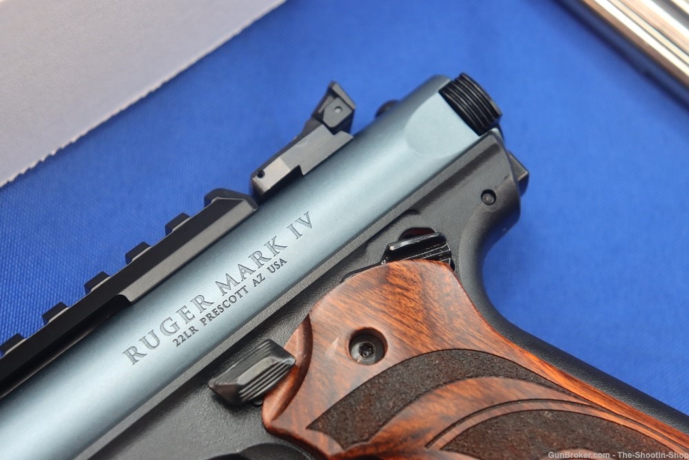 Ruger Model MARK IV 22/45 LITE Pistol MKIV Diamond Gray 43921 DELUXE WOOD-img-4