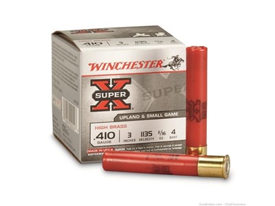 Winchester SUPER-X SHOTSHELL .410 Bore 3 inch 3/4 oz 3" no cc fe