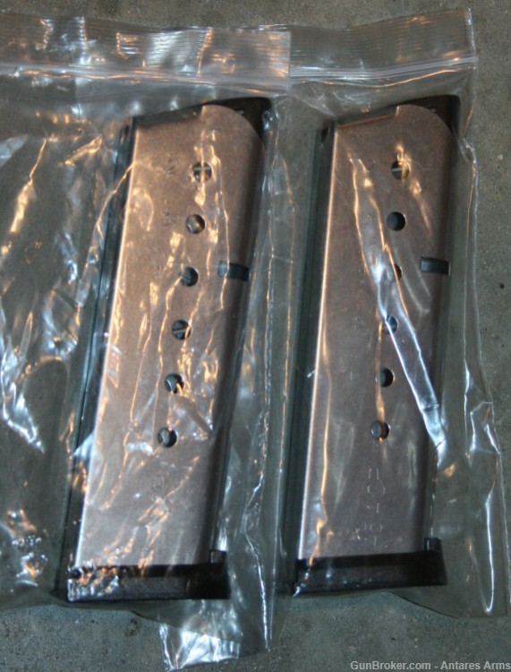 (2) 1911 Officer's Mag .45 ACP Stainless 7RD NEW -img-0