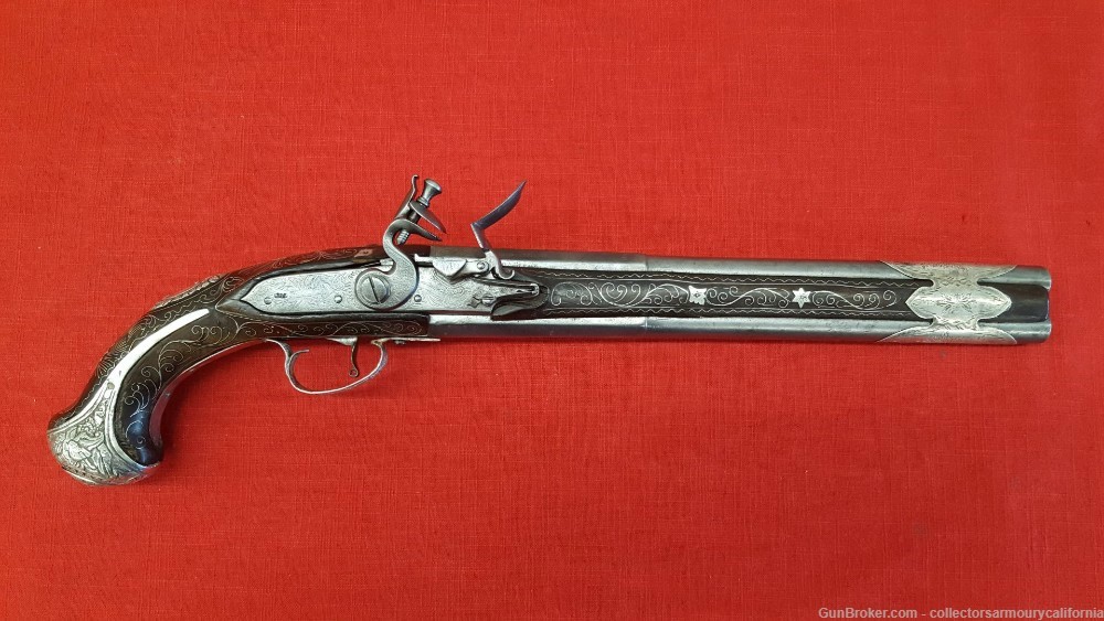 Selective Fire Ottoman Flintlock Holster Pistol With Sliding Pan-img-1