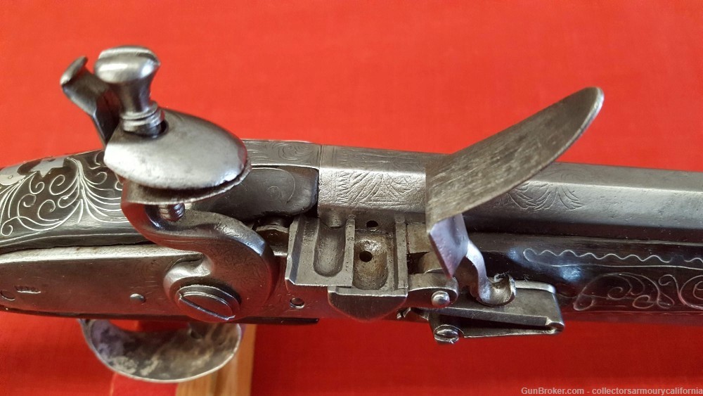Selective Fire Ottoman Flintlock Holster Pistol With Sliding Pan-img-12