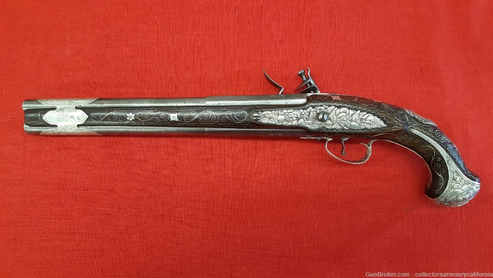 Selective Fire Ottoman Flintlock Holster Pistol With Sliding Pan-img-14