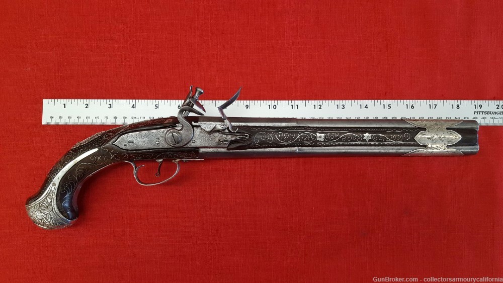 Selective Fire Ottoman Flintlock Holster Pistol With Sliding Pan-img-3