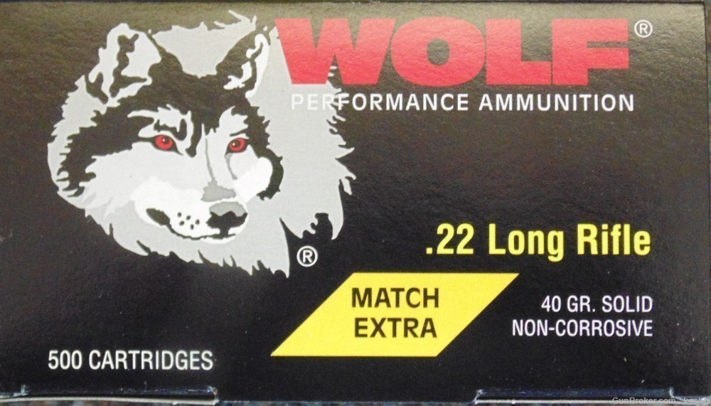 500 rounds Wolf Extra Match 40gr 22LR 22 LR ammunition ammo-img-0