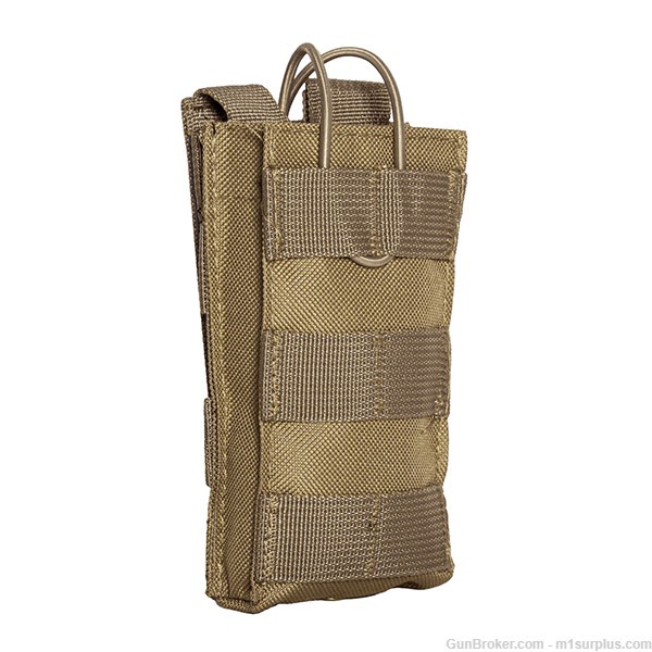 Tan MOLLE 5.56 .223 Tactical Magazine Pouch fits Sig Spear MCX M400 Mags-img-0