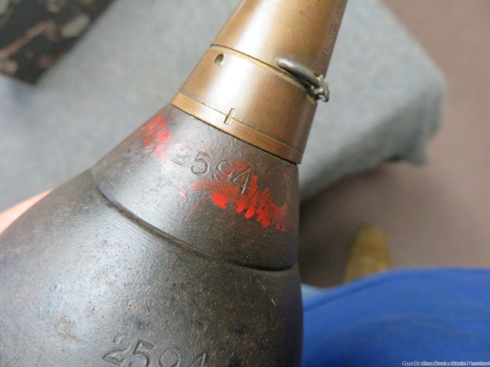 JAPANESE WWII TYPE 100 81MM MORTAR ROUND DATED 1942 INERT-img-8