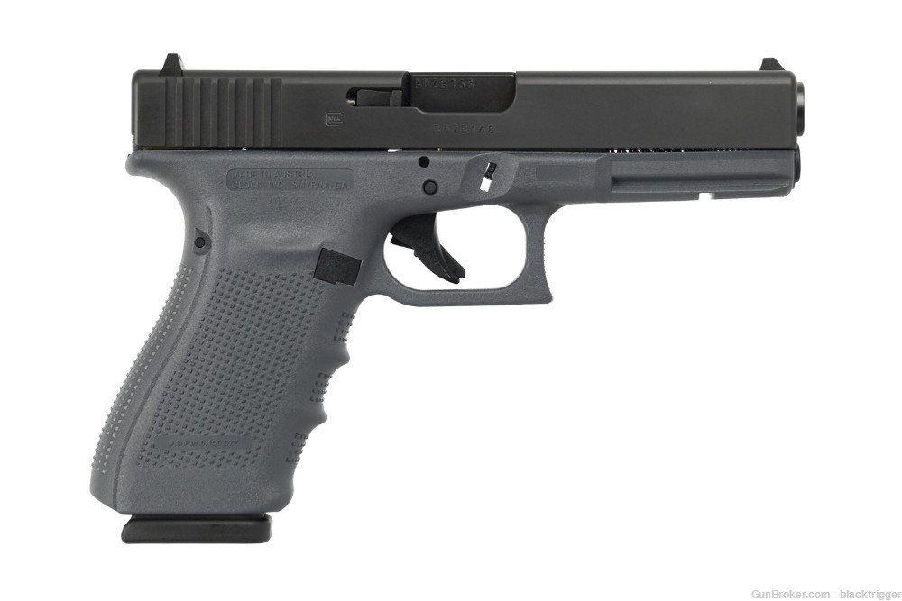 Glock PG2050203GF G20 Gen 4 Gray 10mm 4.6" 10+1 Black Slide Gray Frame Grip-img-1