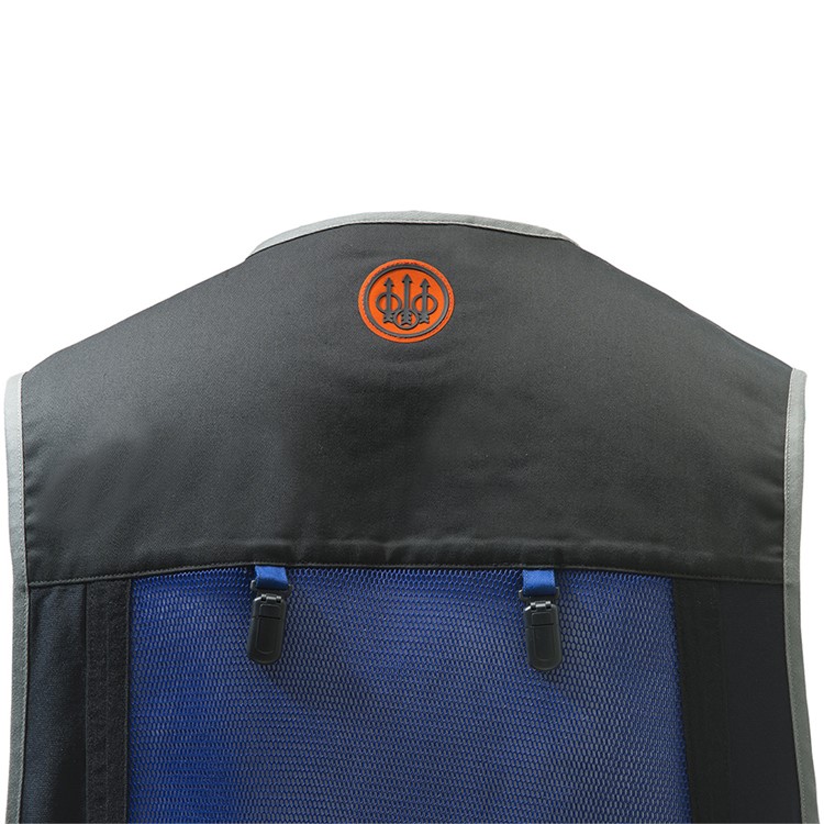 BERETTA Two Tone Sporting Vest, Color: Blue Beretta/Black/Orange, Size: S-img-3