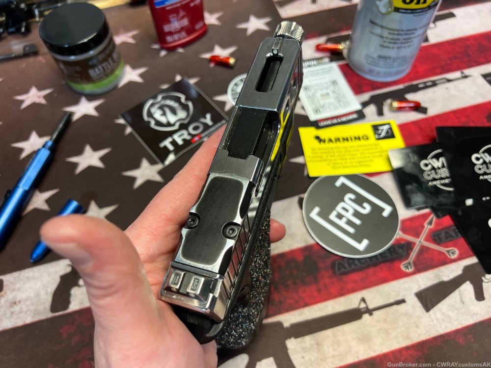 G26 “Play Boy” SS & Blk Complete Slide 9mm Glock 26 Gen 3 4 -CWRAY-img-19