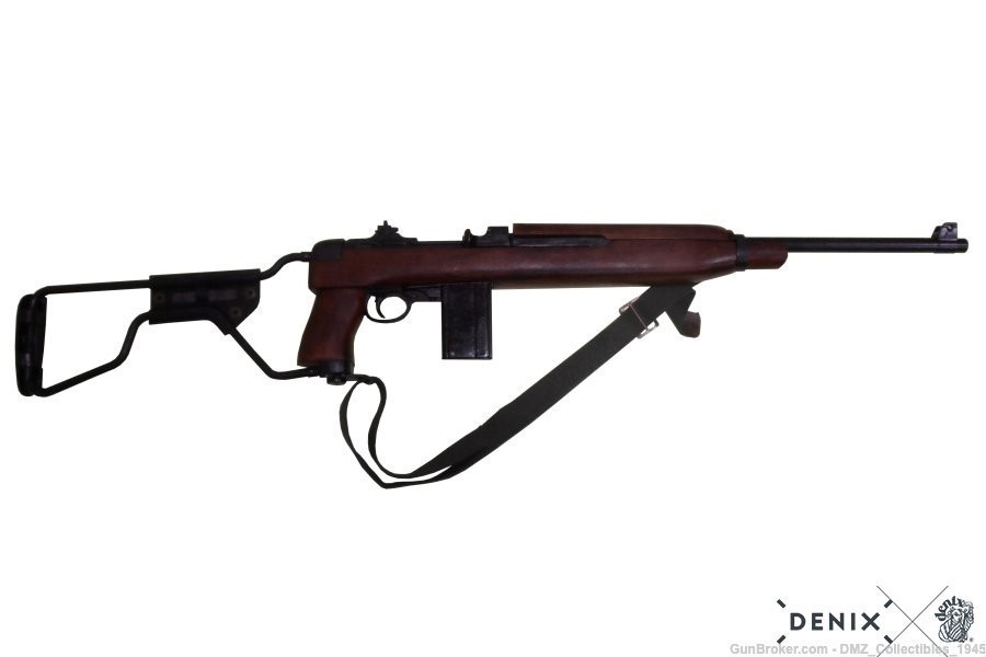 WW2 WWII Replica M1A1 1944 Model Paratrooper Non Firing Carbine by Denix-img-2